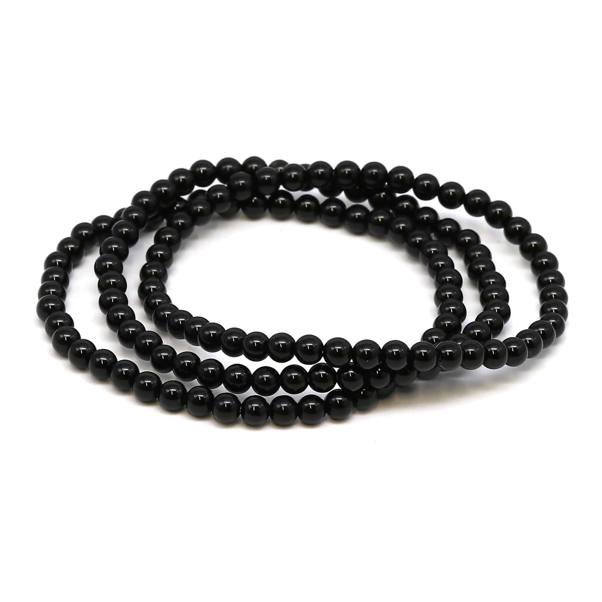Onyx Kugeln  4mm Armband, Standard
