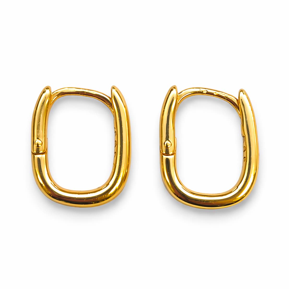 "Luma". Ohrcreolen. Silber 925 vergoldet