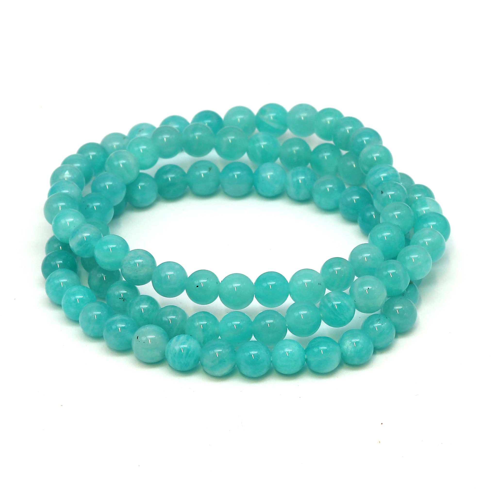 Amazonit Kugeln  6mm Armband, Extra