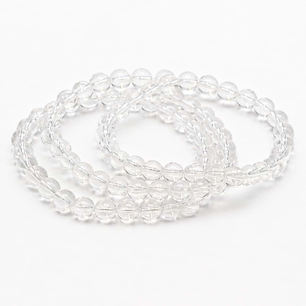 Bergkristall Kugeln  6mm Armband, Standard