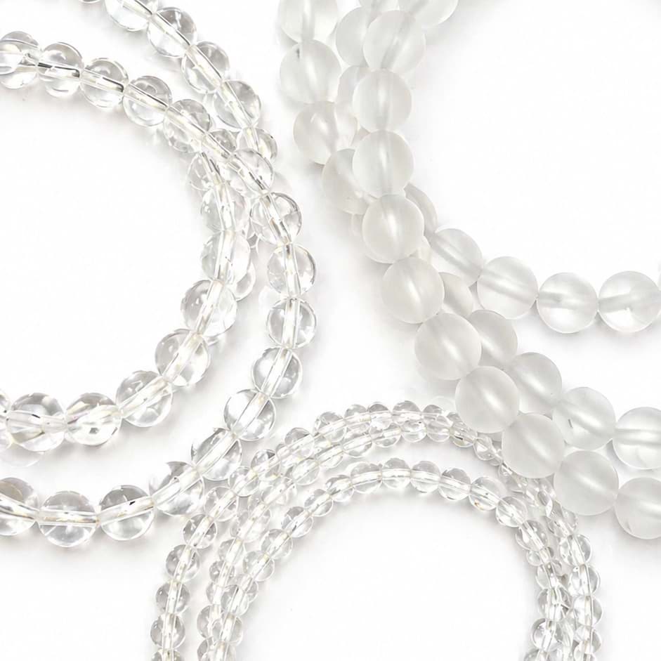 Bergkristall Kugeln Armbänder, Familien-Set