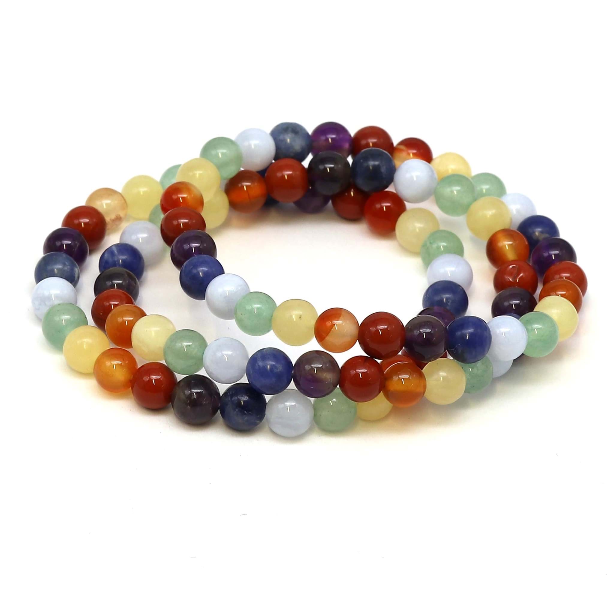 Chakra Kugeln  6mm Armband