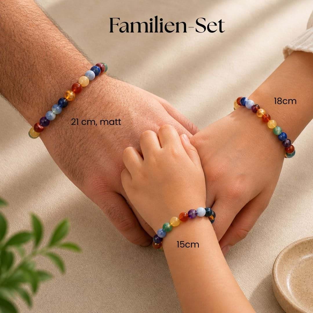 Chakra Kugeln Armbänder, Familien-Set
