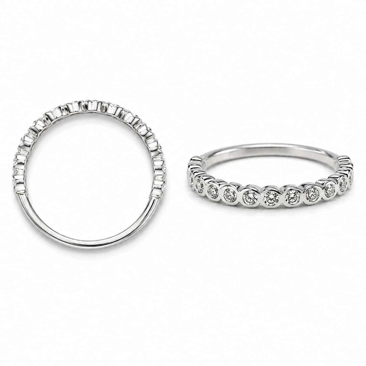 Anello "Bezel Eternity Band" da 2,5 mm con CZ, argento 925