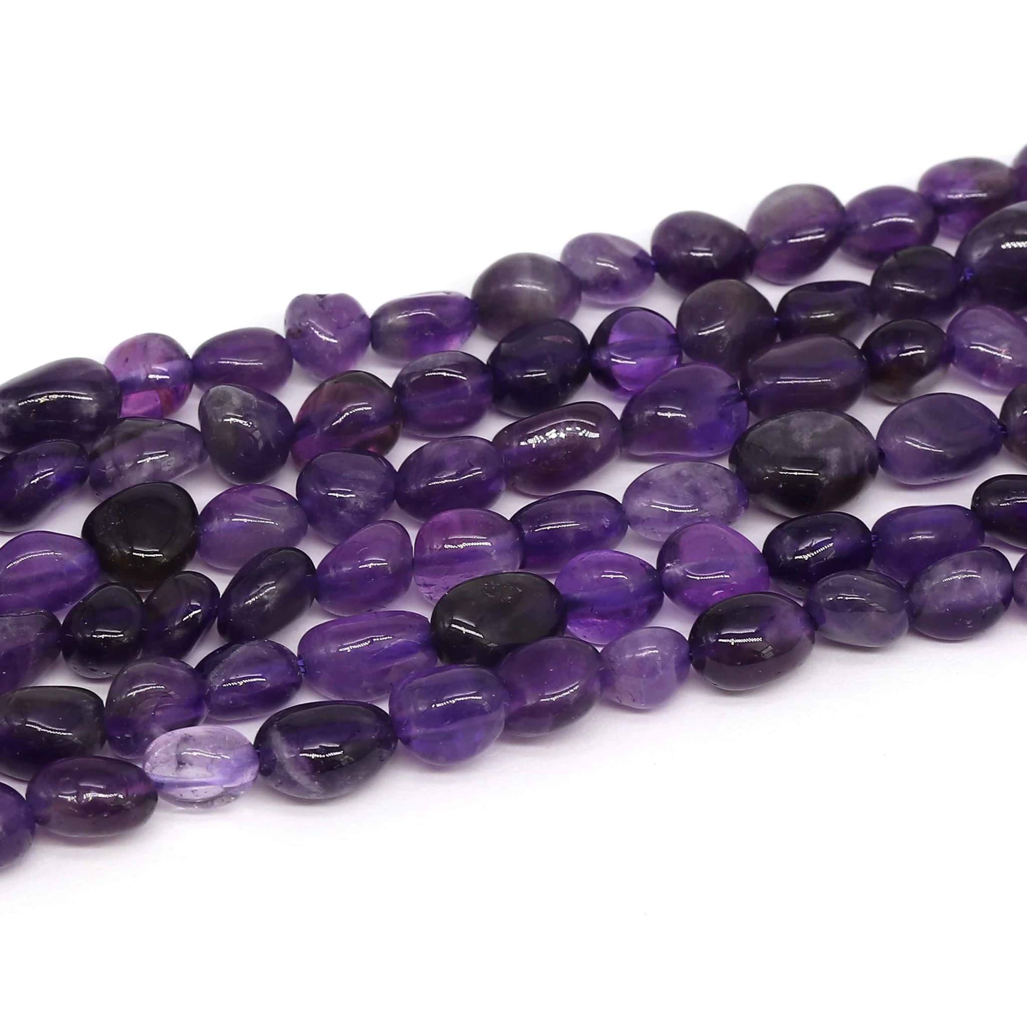 Amethyst Nuggets  6x10mm Strang