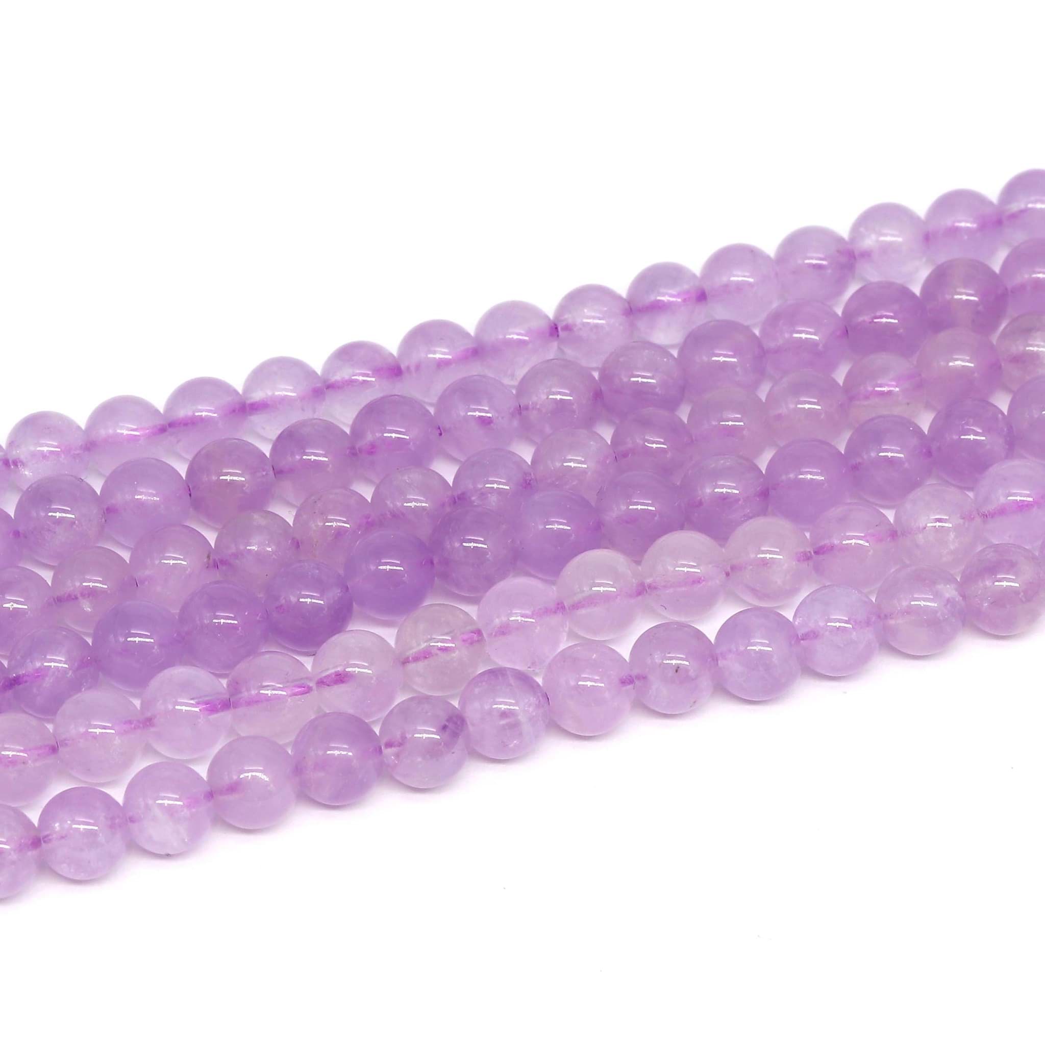 Amethyst Kugeln  6mm Strang, EXTRA (Lavendel) 
