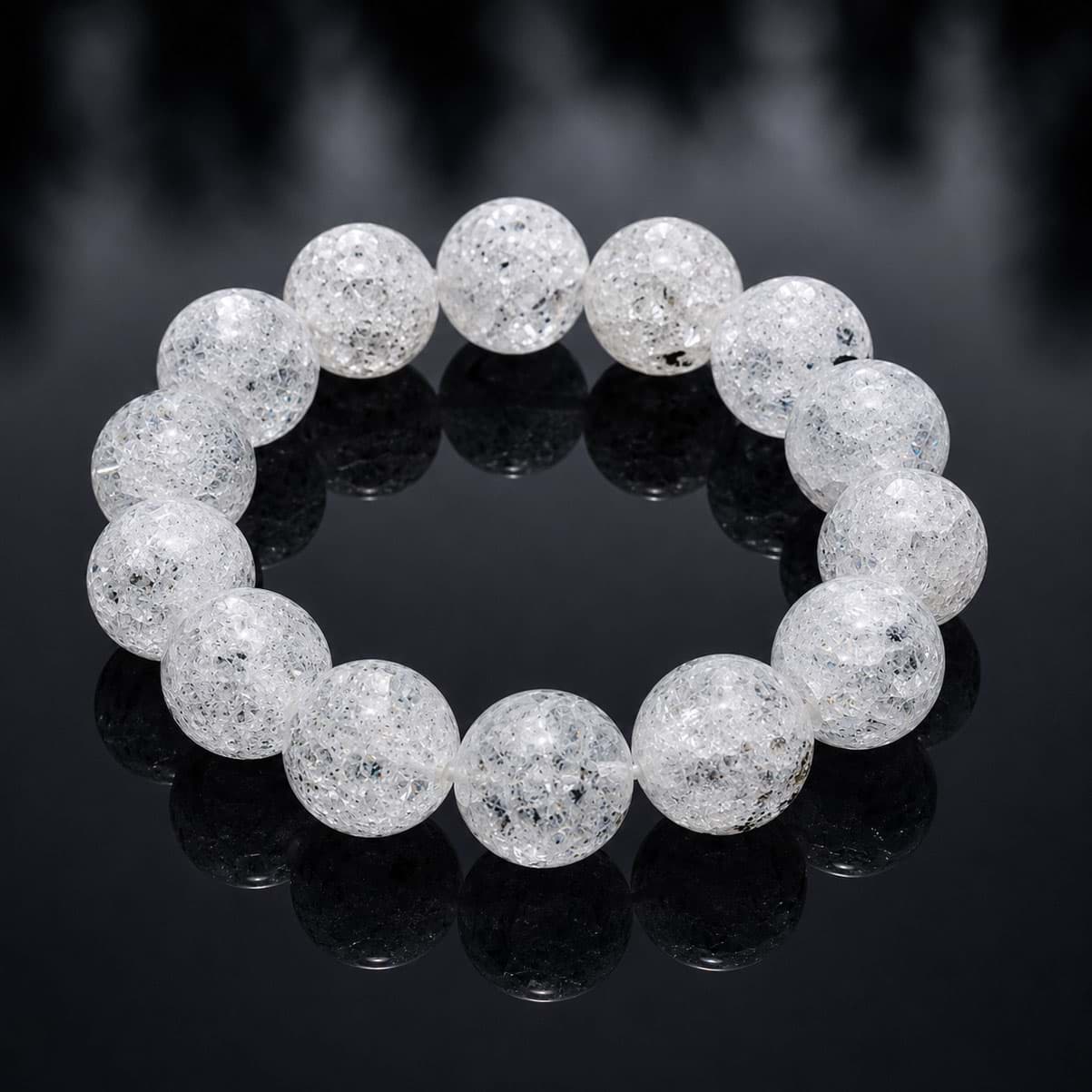 Iris Bergkristall Kugeln 14mm Armband