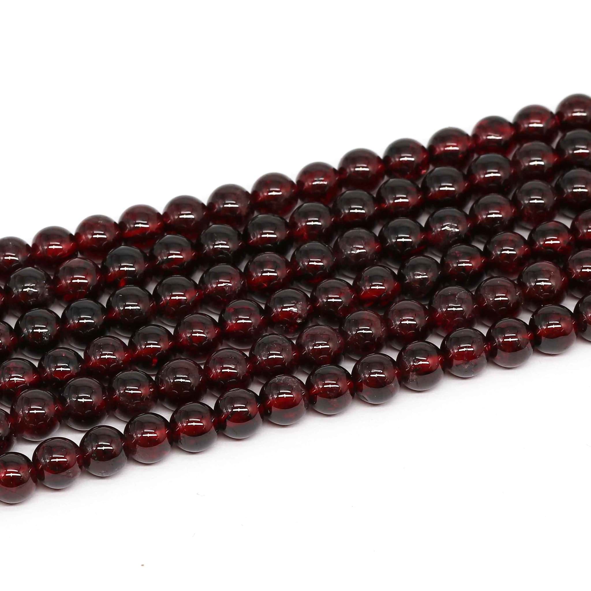 Granat Kugeln  6mm Strang "A" (rot)