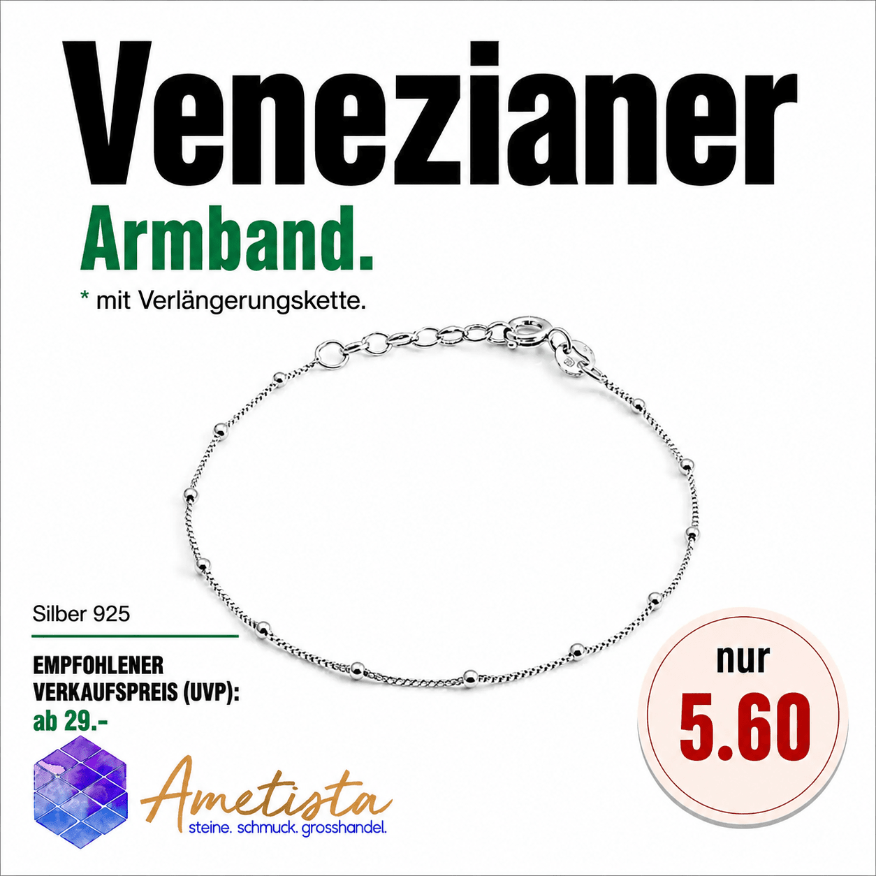 "Venezianer". Armband. Silber 925