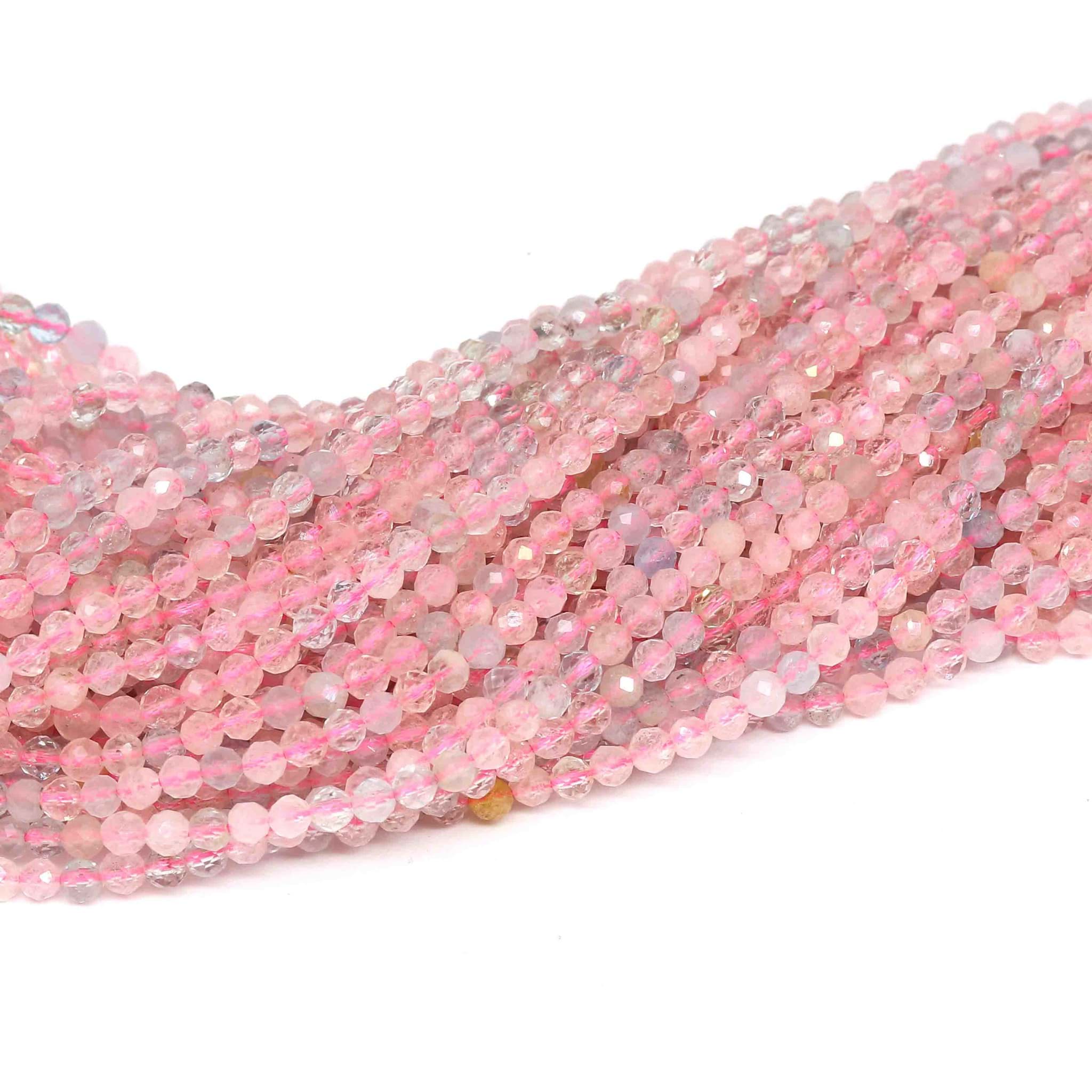 Morganit fac. Kugeln  3mm Strang
