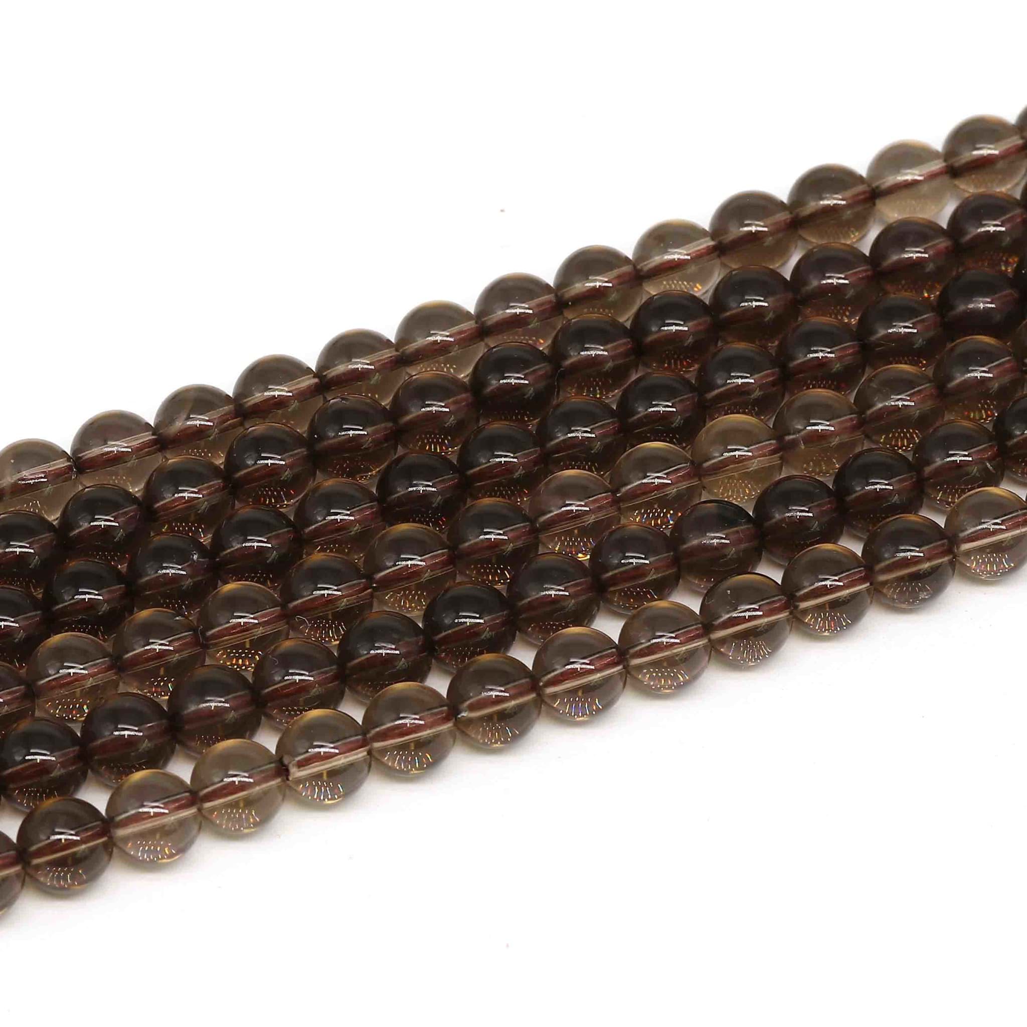 Rauchquarz Kugeln  6mm Strang