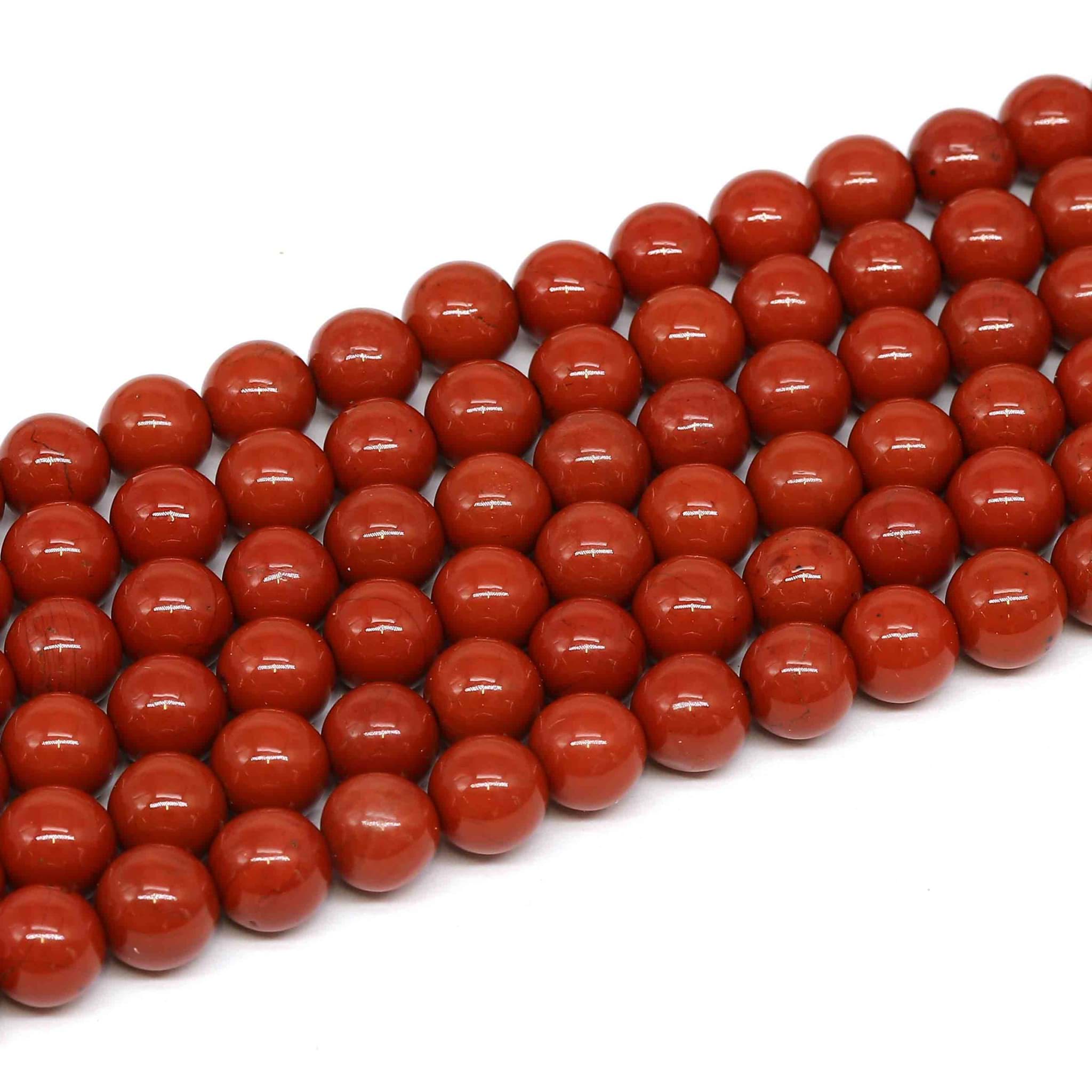 Roter Jaspis Kugeln Strang, Standard