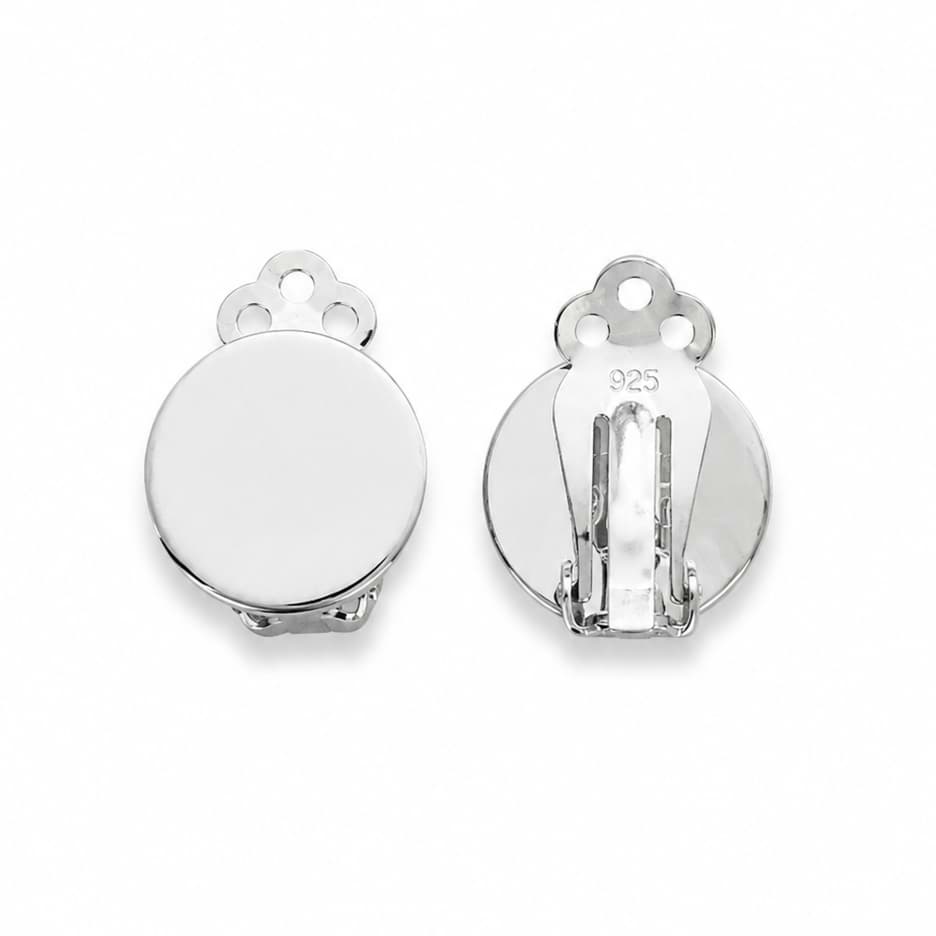 "Ohrclip Disc 13mm" Brisur, Silber 925