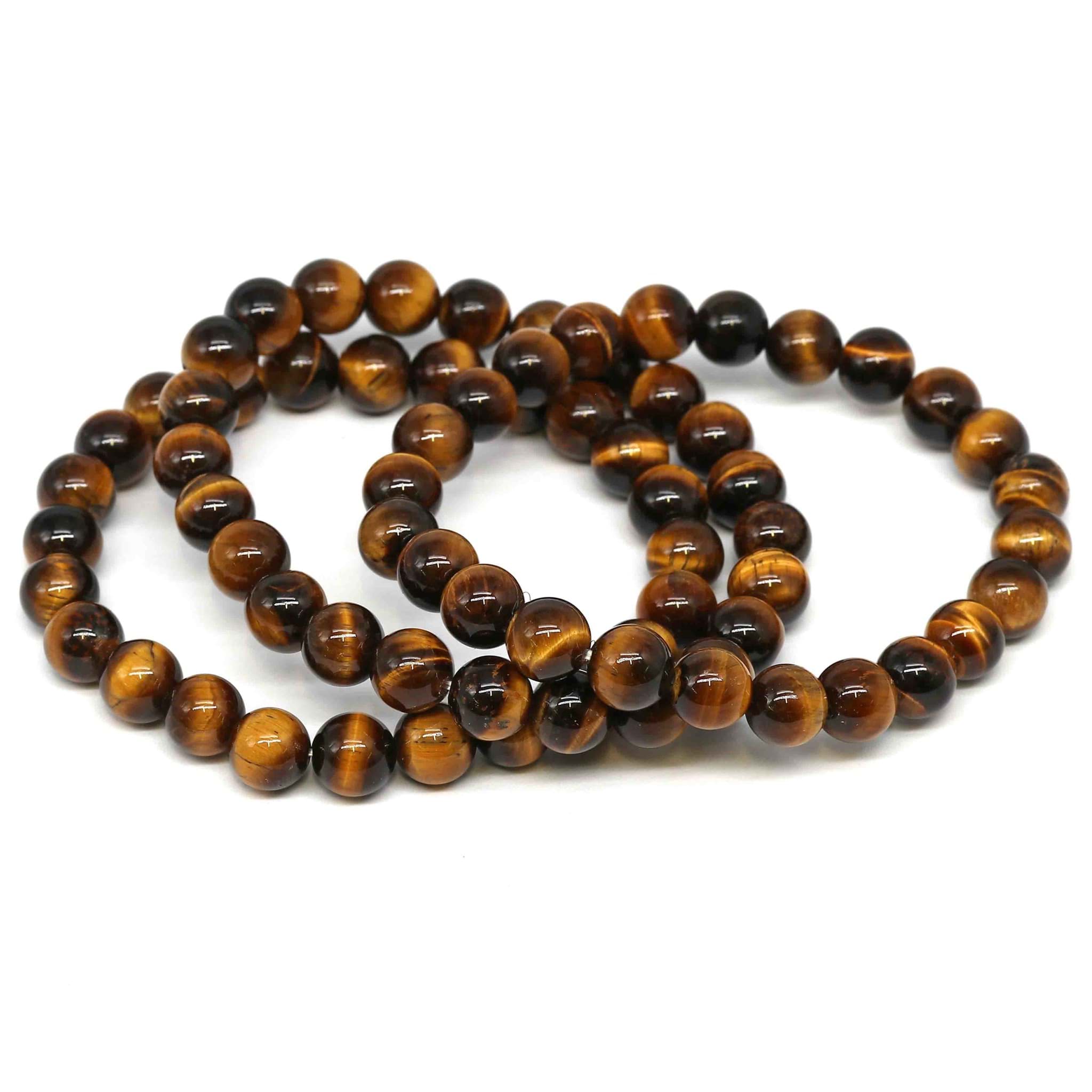 Tigerauge Kugeln  8mm Armband, 19.5cm