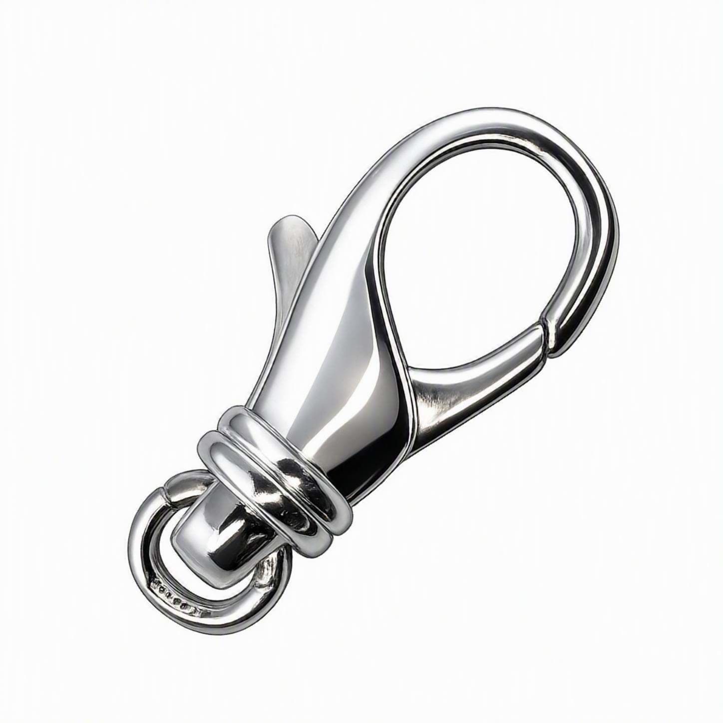 Verschluss Karabiner 20mm mit Ring, Silber 925 