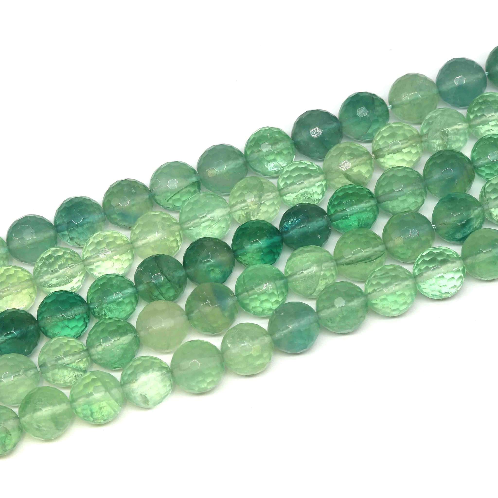 Fluorit fac. Kugeln 12mm Strang (blau)