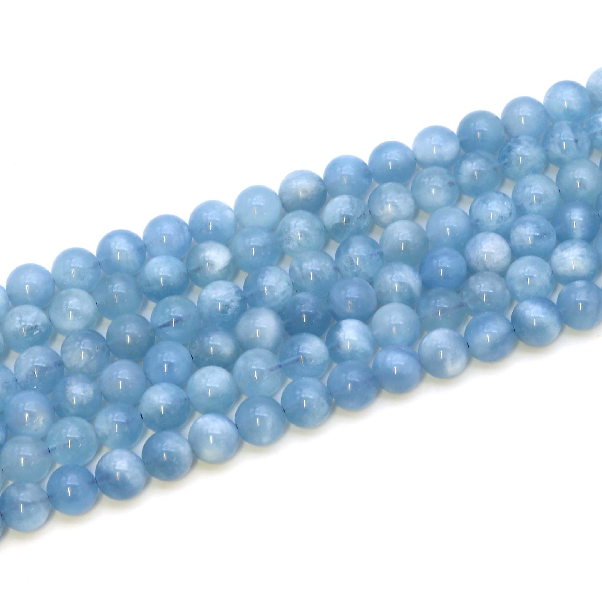 Aquamarin Kugeln  8mm Strang, Extra