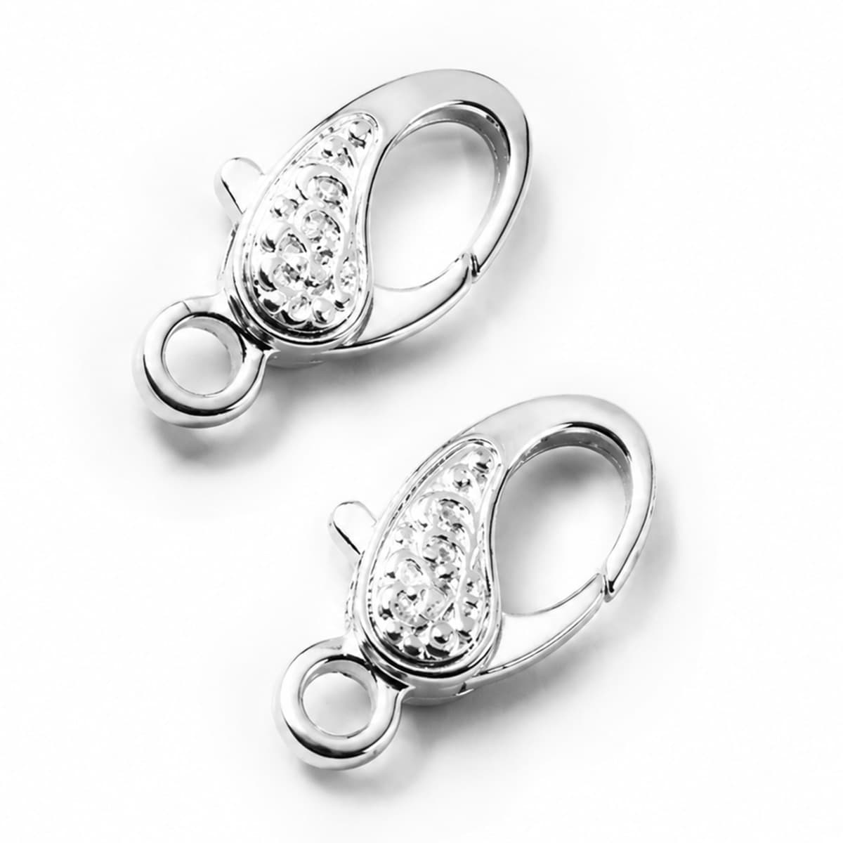 Mousqueton Fancy 22x11mm, argent 925