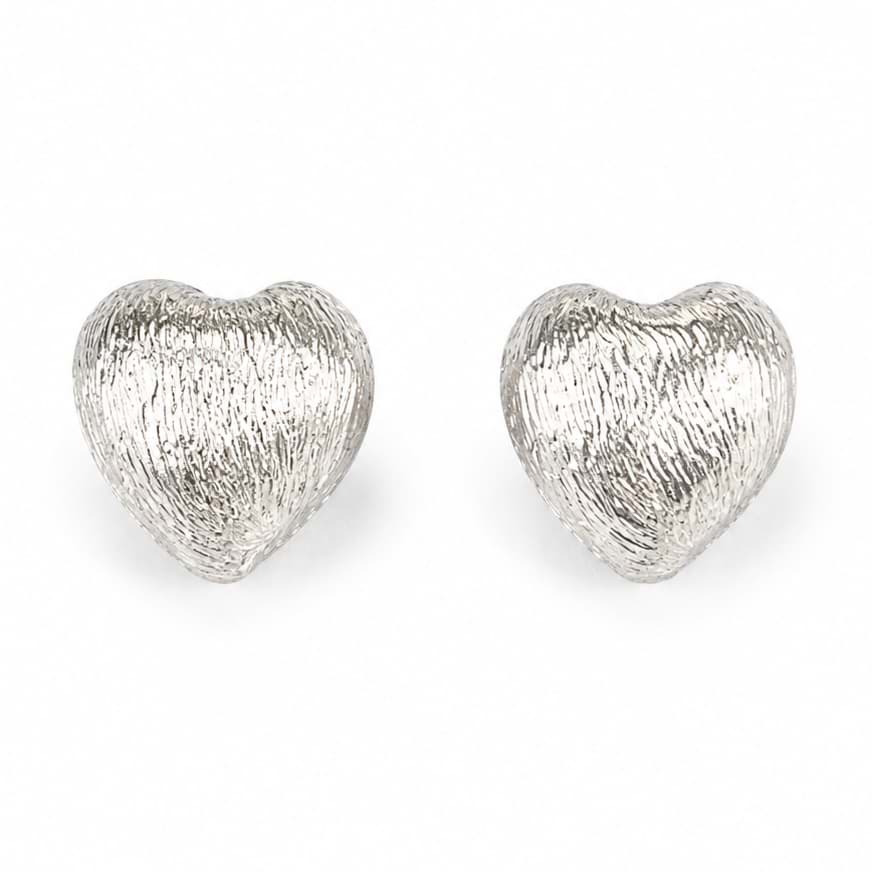 Herz mit Struktur, Silber 925 matt