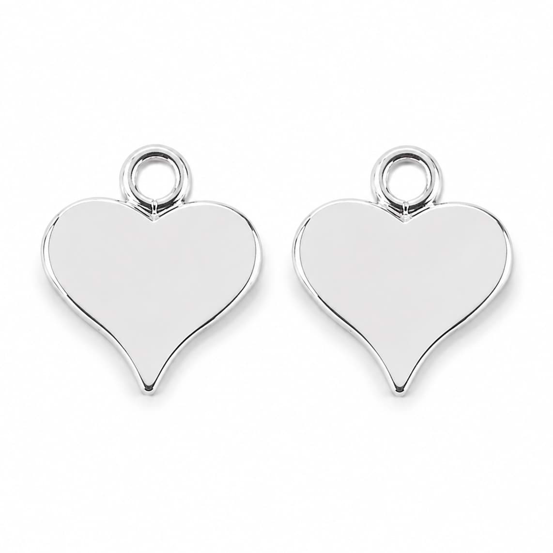 Herz 11x10mm Anhänger, Silber 925