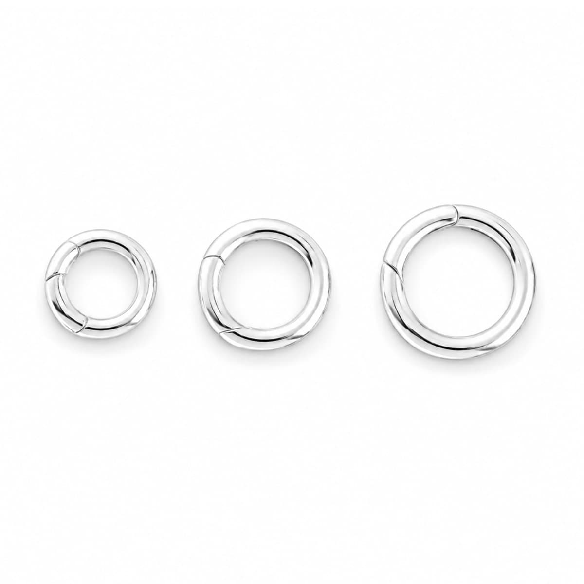 Collier raccourcisseur Rond, ouverture vers l'extérieur. Argent 925