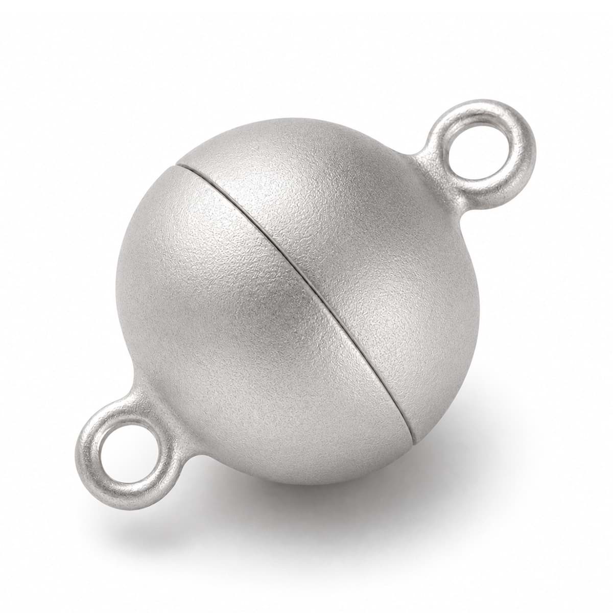 Magnetverschluss Kugel  Silber 925,  matt