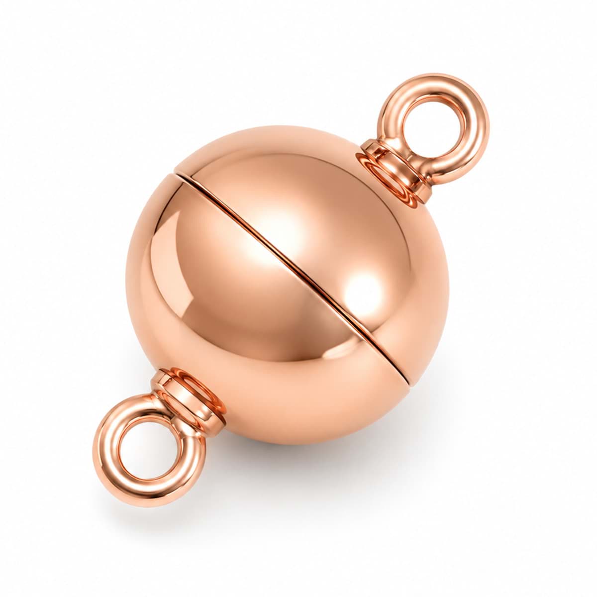 Magnetverschluss Kugel Silber 925, rosé vergoldet