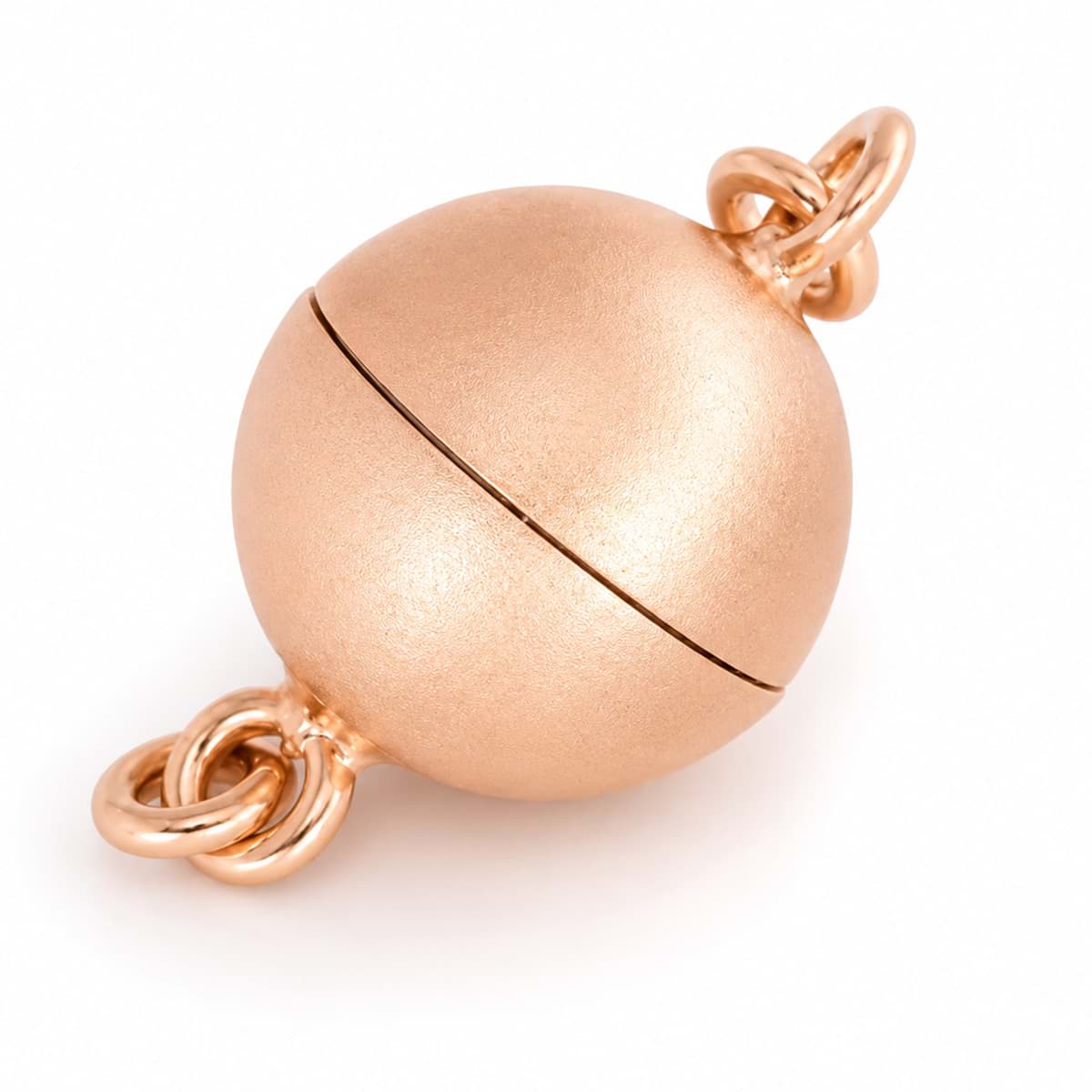 Fermeture magnétique boule argent 925, doré rose opaque