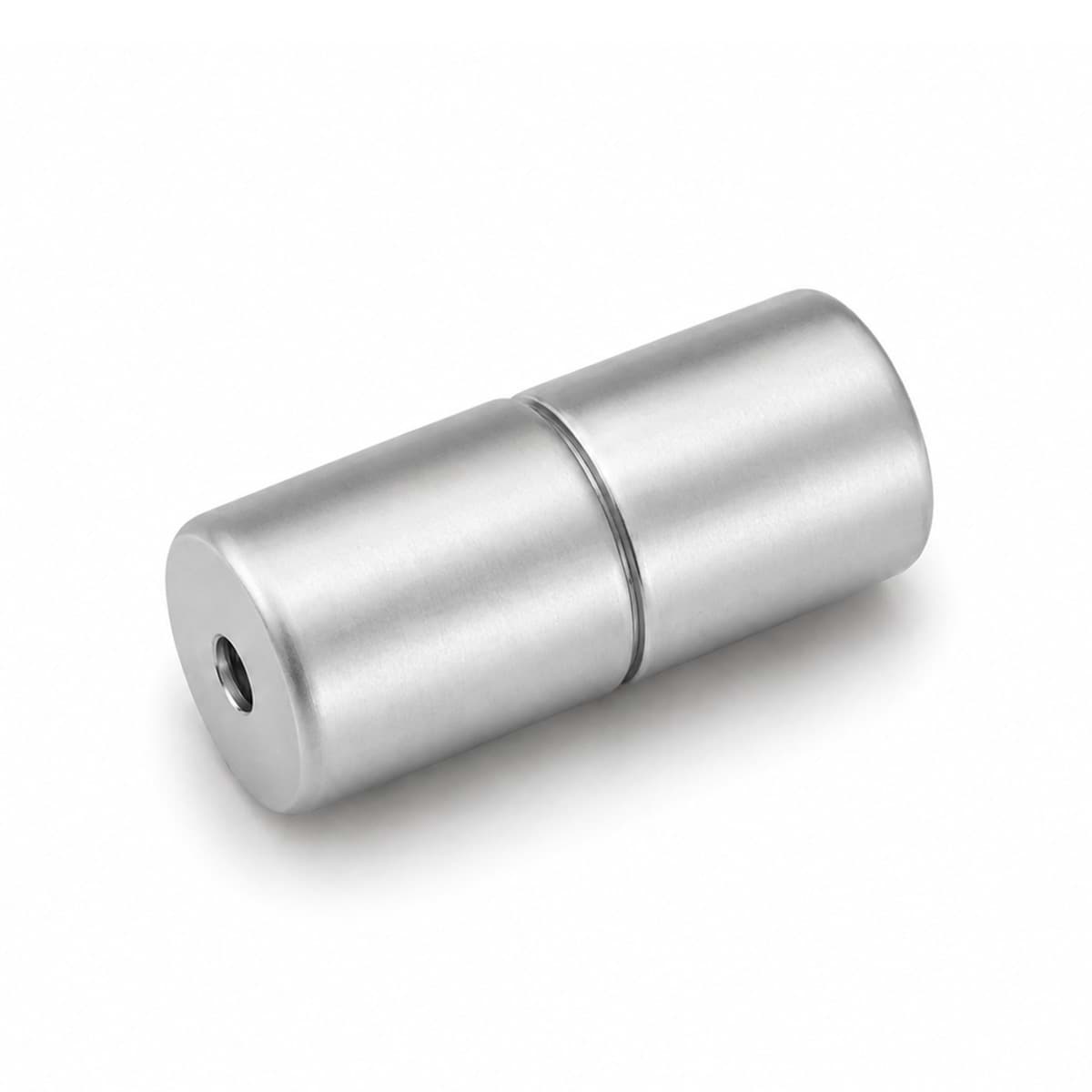 Magnetverschluss Zylinder  6x12.5mm, Silber matt