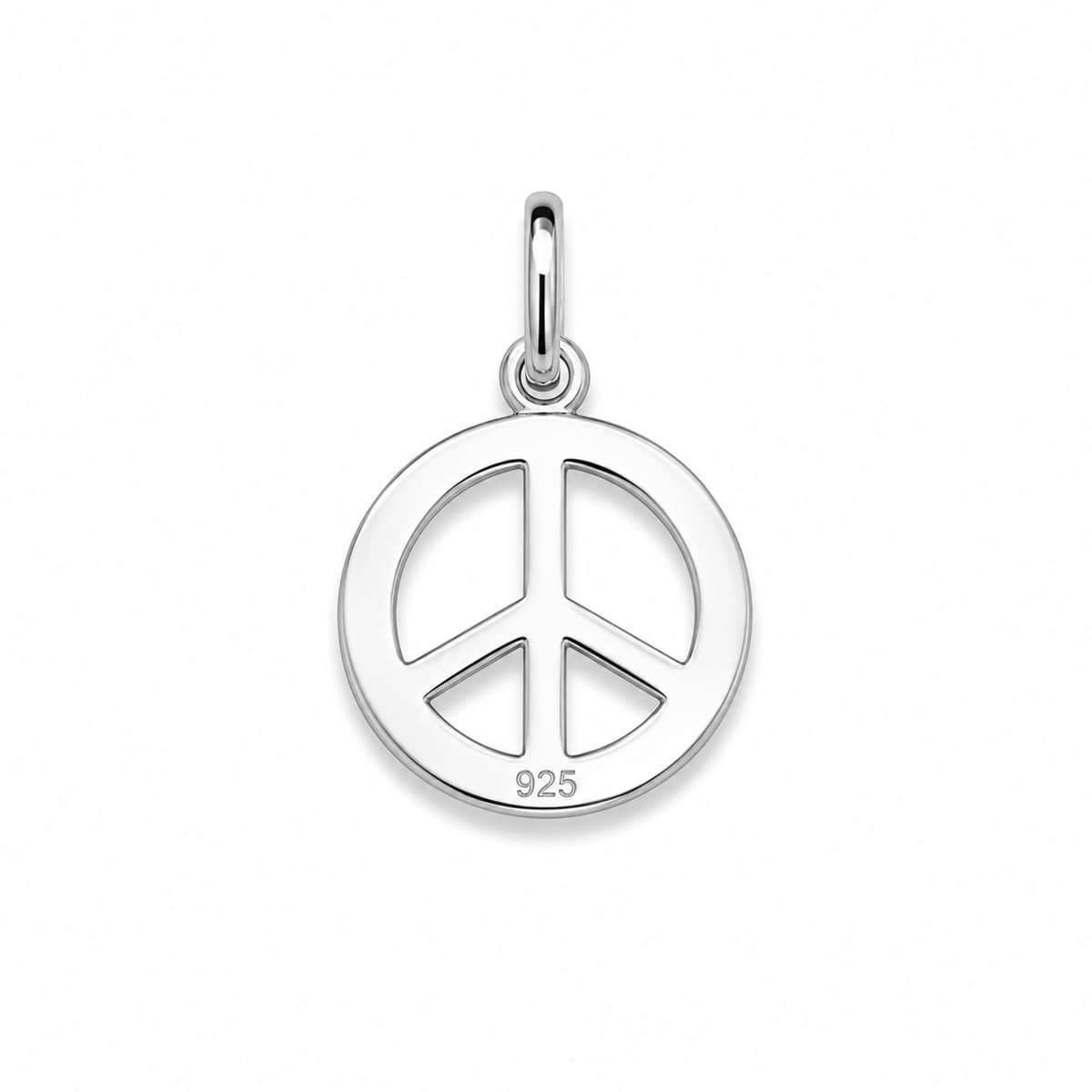 Charm Peace Zeichen 12mm, Silber 925