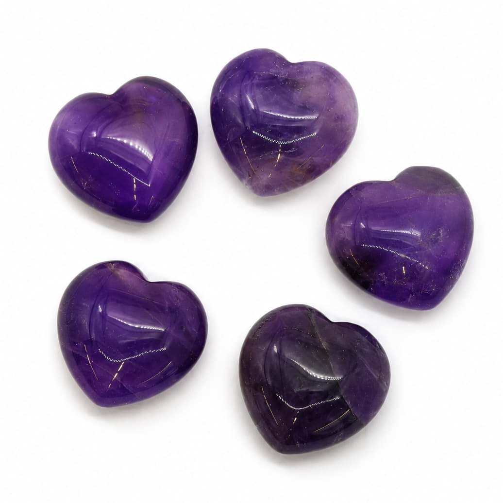 Amethyst "Love Hearts" 20mm