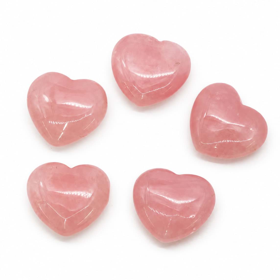 Quarzo rosa "cuori Love Hearts" 28 mm