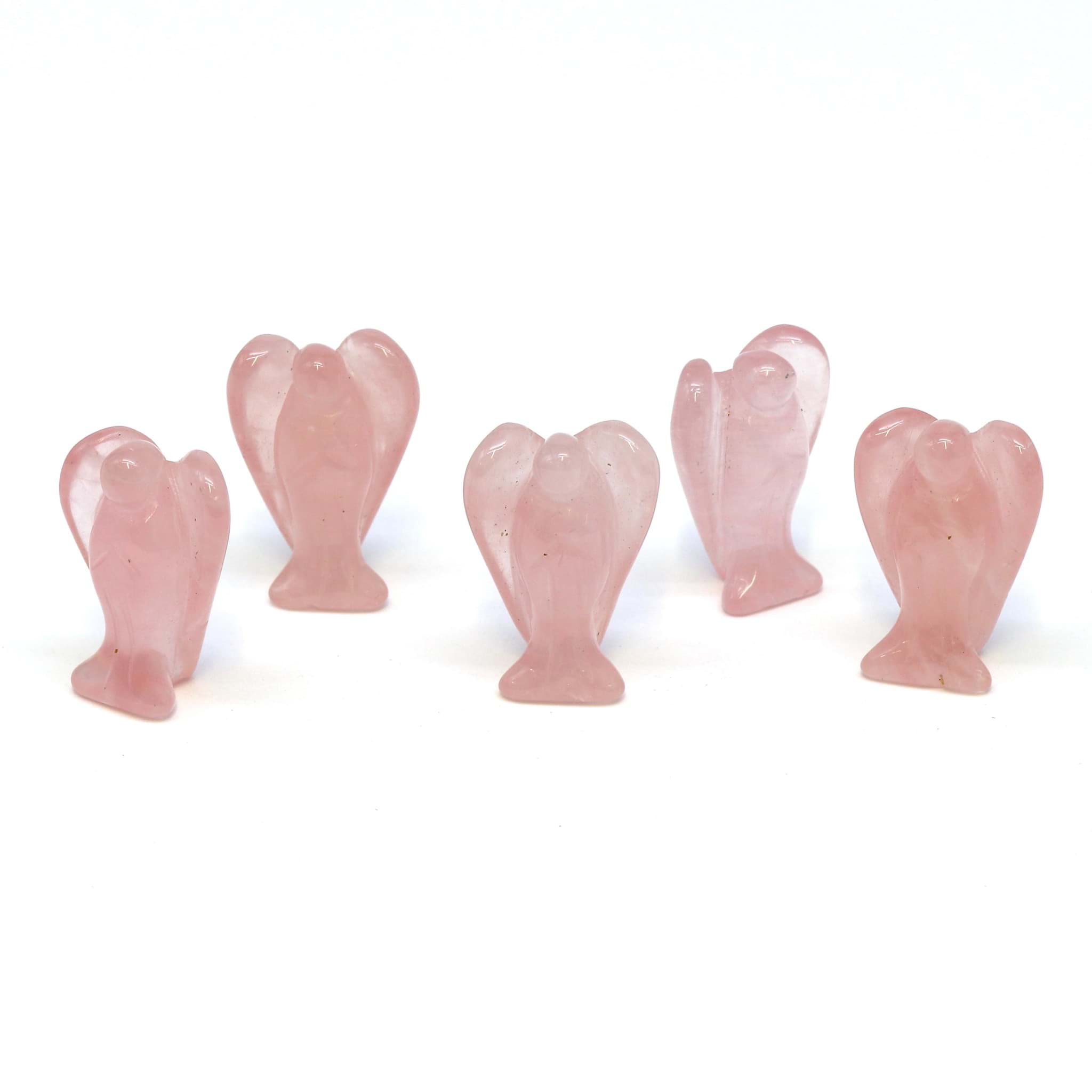 Angelo in Quarzo rosa, 2,5 cm