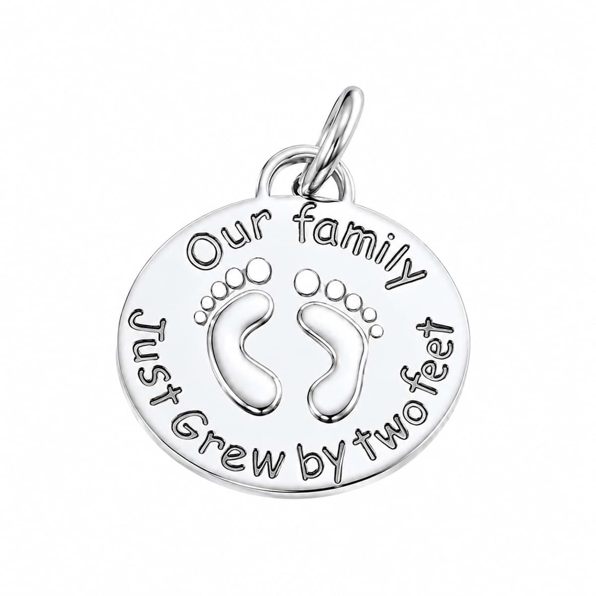 Our Family 17mm Anhänger, Silber 925