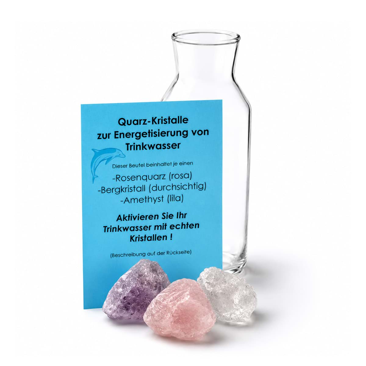 Wasserquarz (Amethyst, Rosenquarz & Bergkristall)