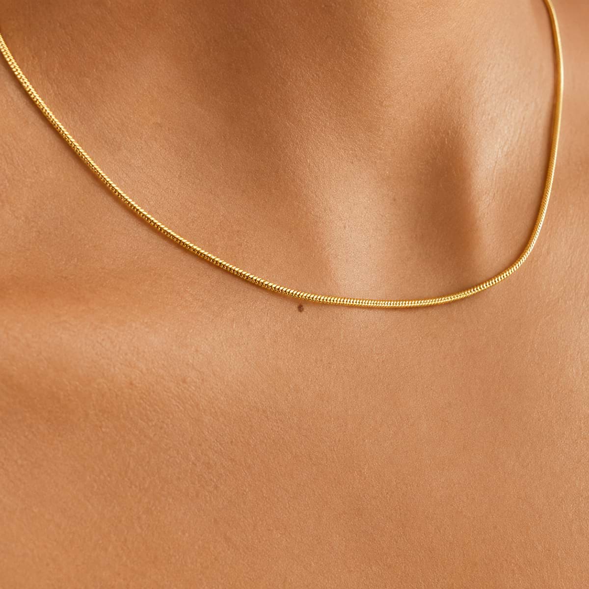 Schlangenkette 1.2mm. Vergoldet