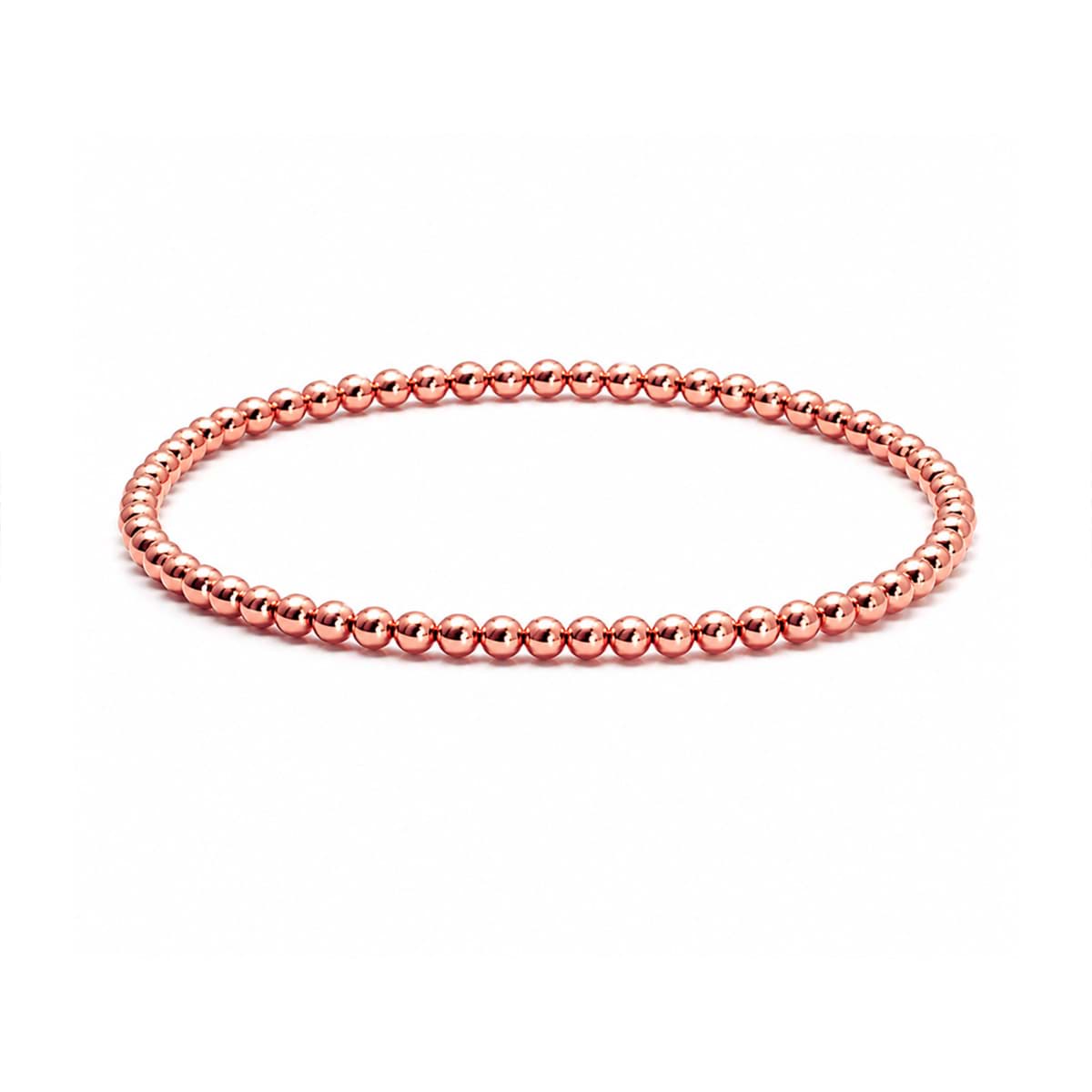 "Boules 3mm". Bracelet de montre. Argent 925 plaqué or rose
