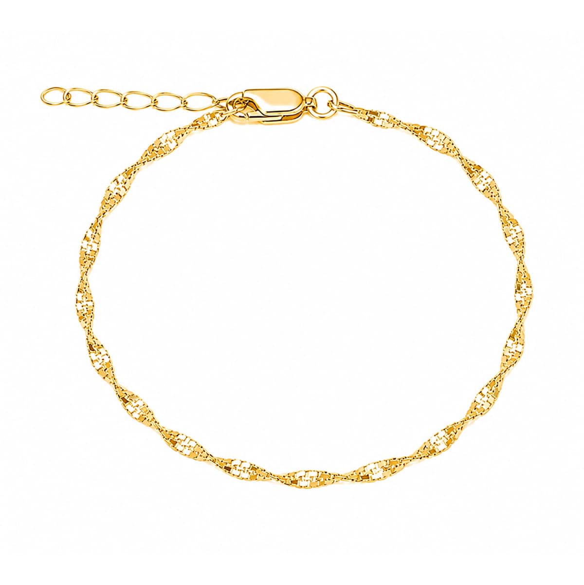"gedreht". Armband. Silber 925-Vergoldet
