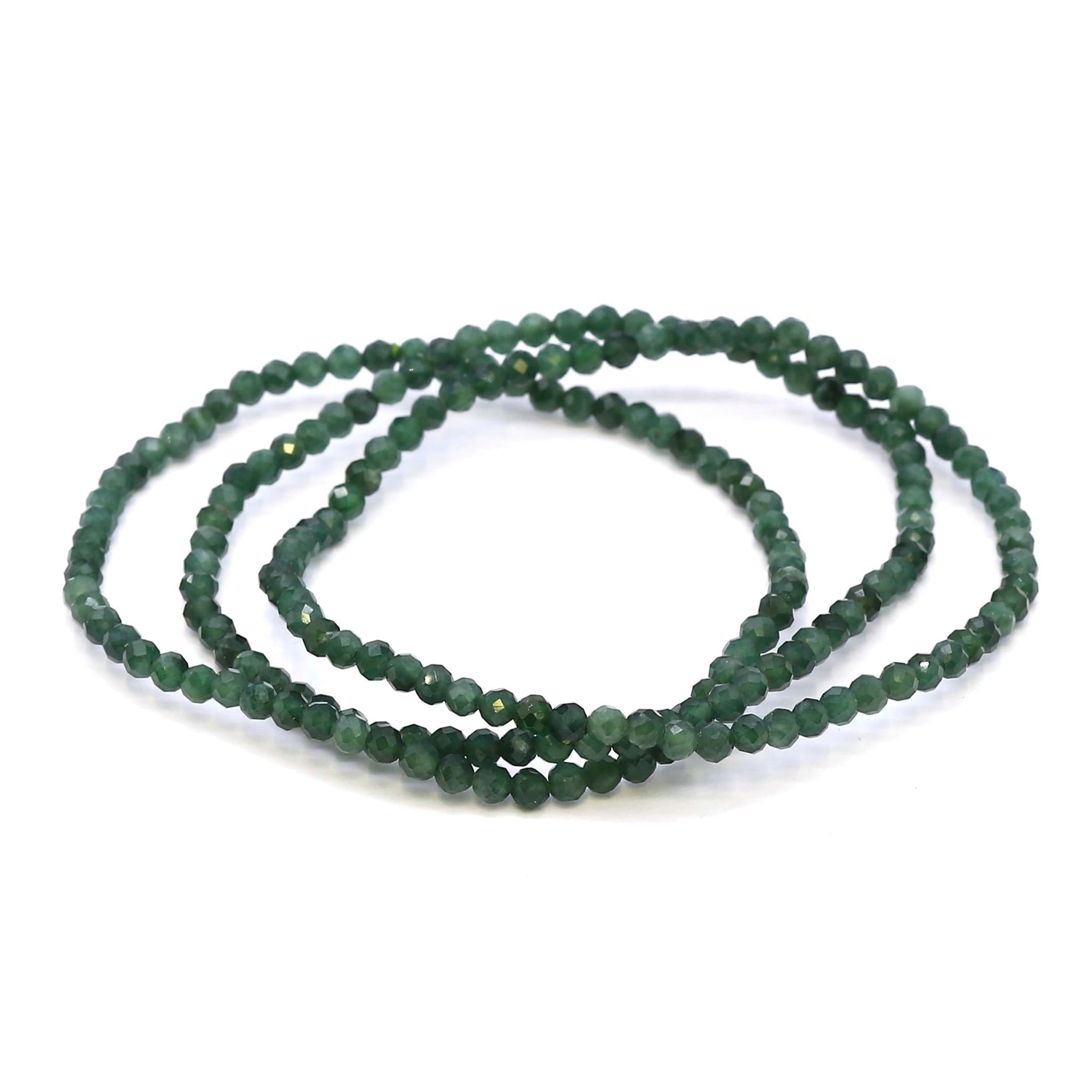 Jade fac. Kugeln  3mm Armband, Extra (Guatemala Jade)