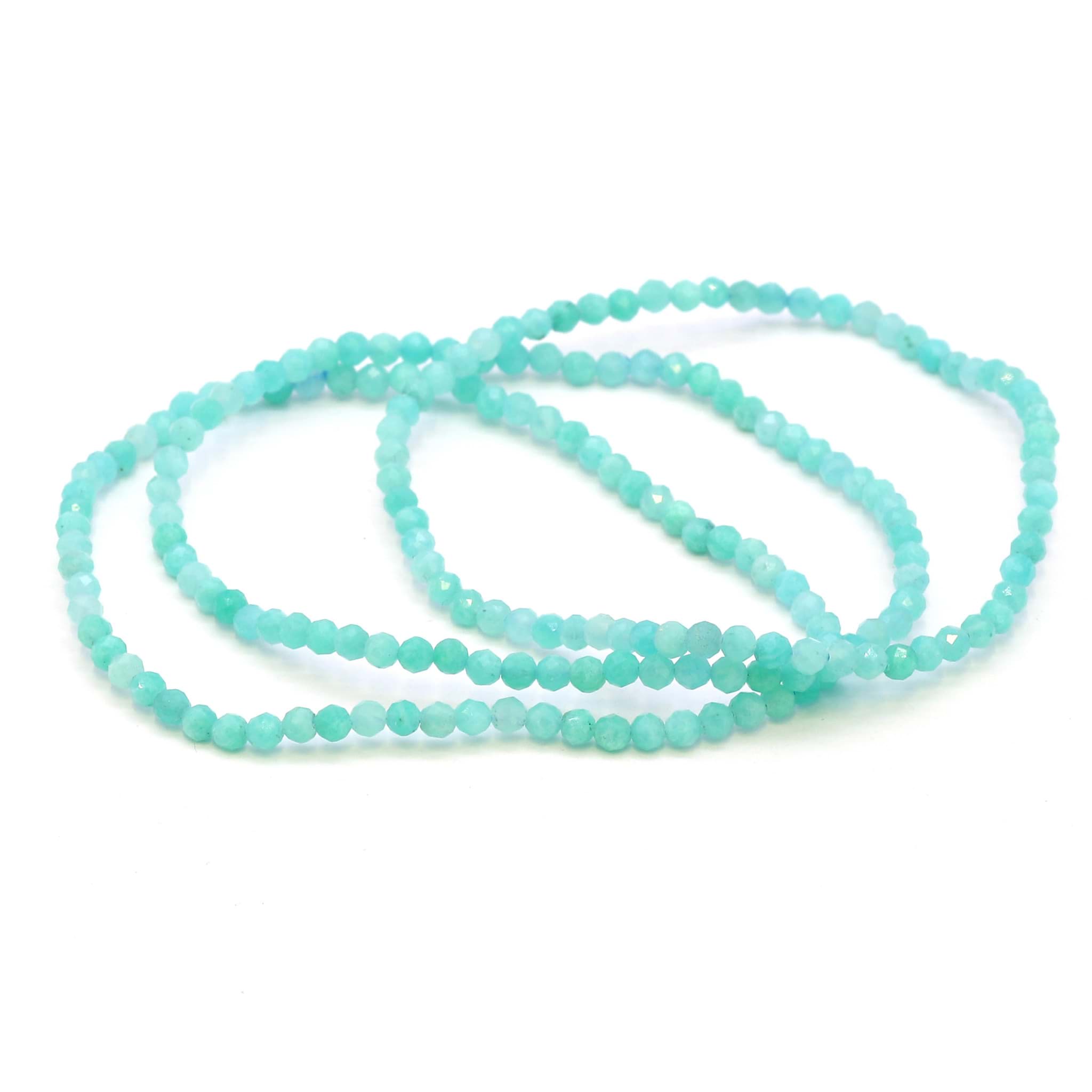 Amazonit fac. Kugeln  3mm Armband, Extra