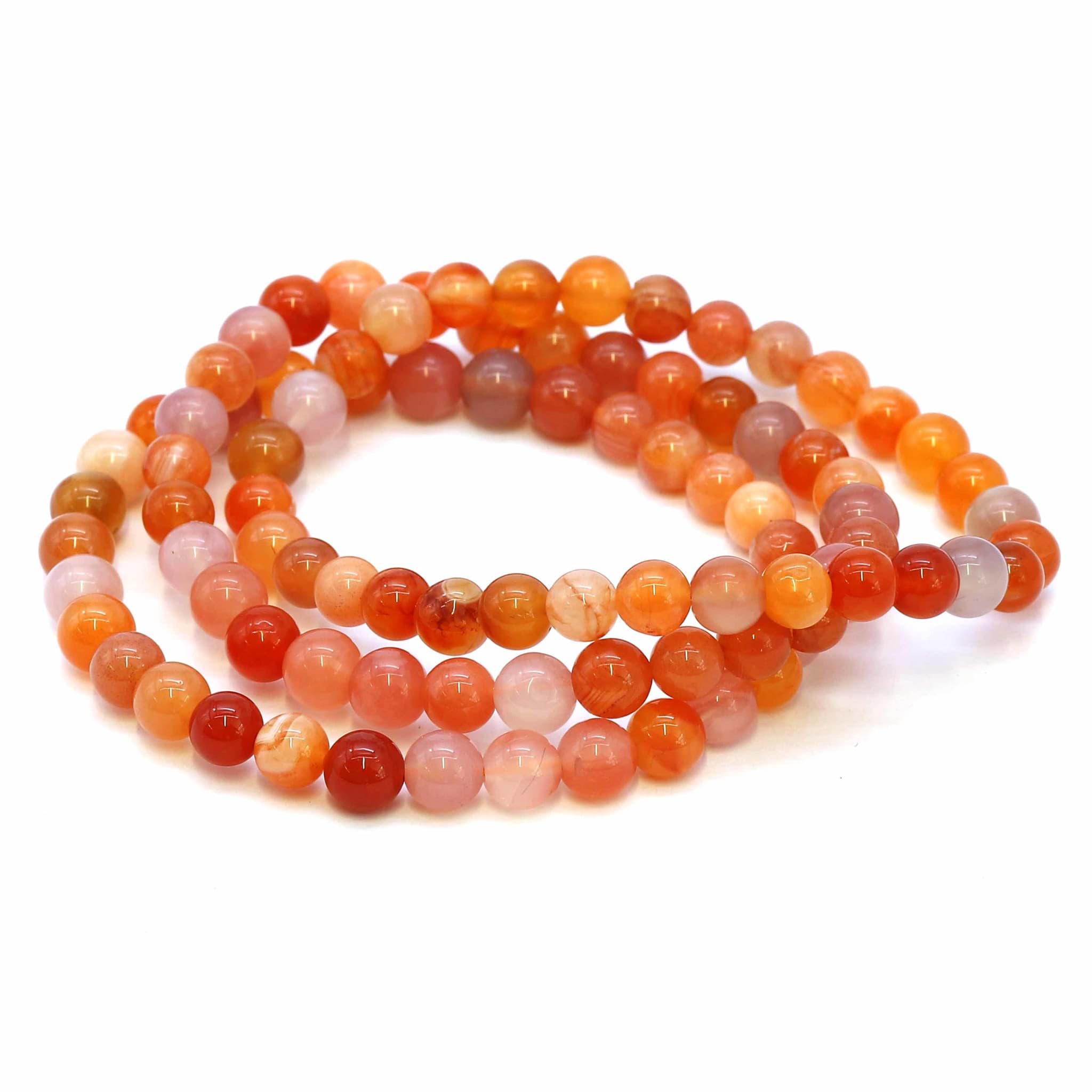 Aprikosen Achat Kugeln  6mm Armband