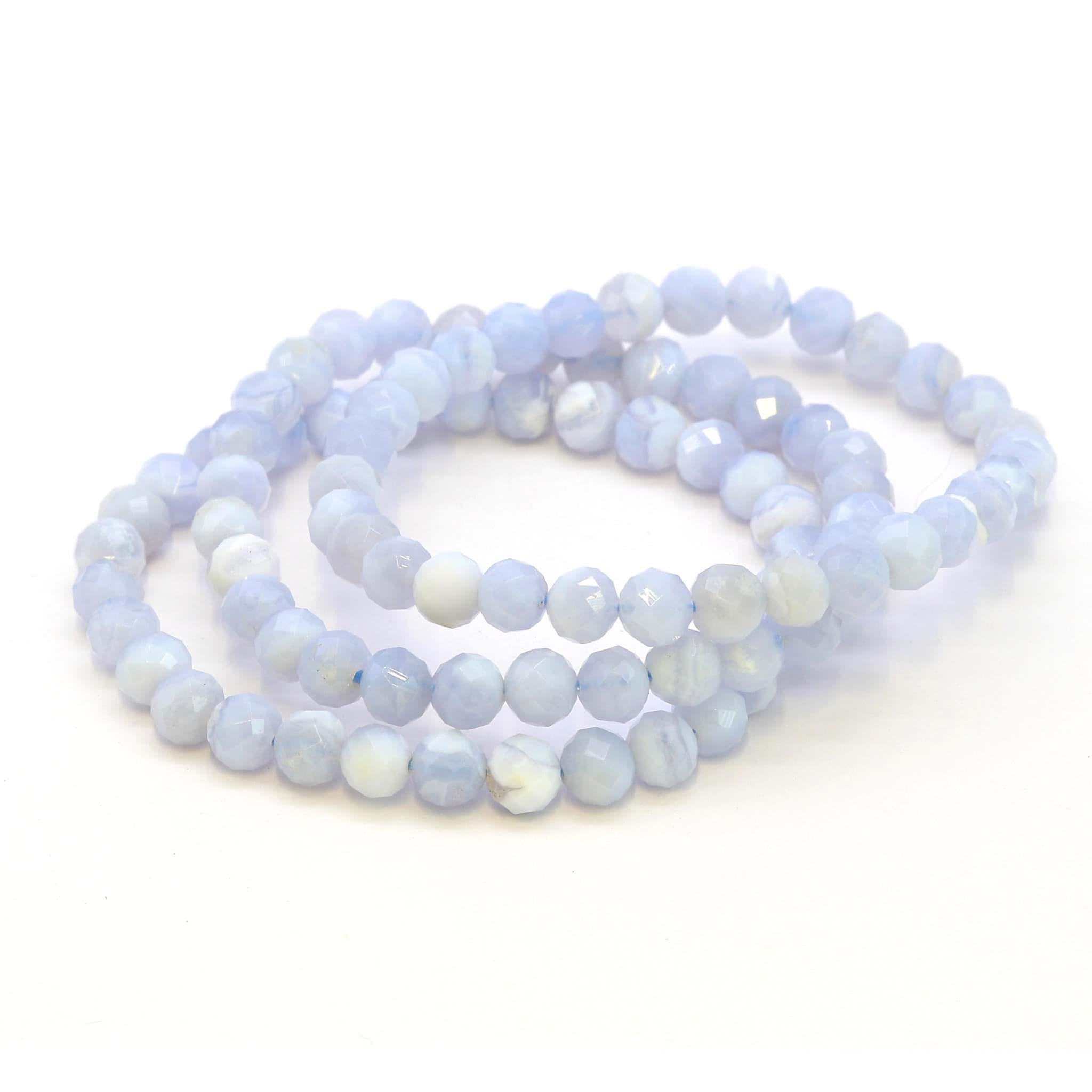 Chalcedon fac. Kugeln  6mm Armband, Extra