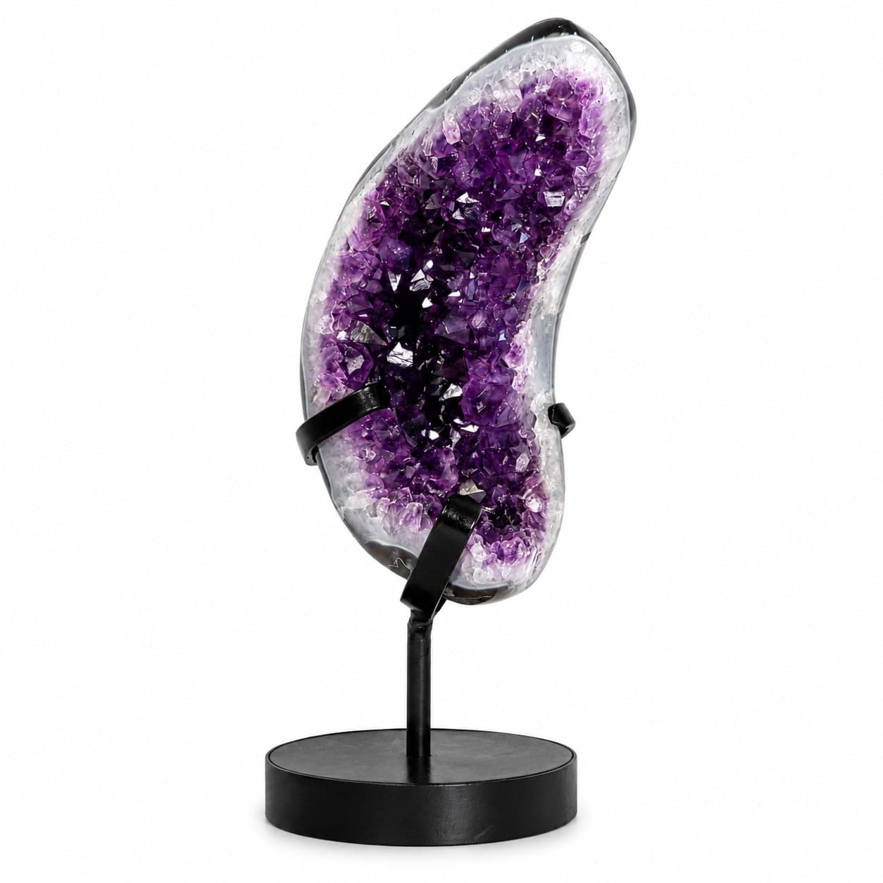 Amethyst Geoden auf Display, 27cm hoch (Uruguay)