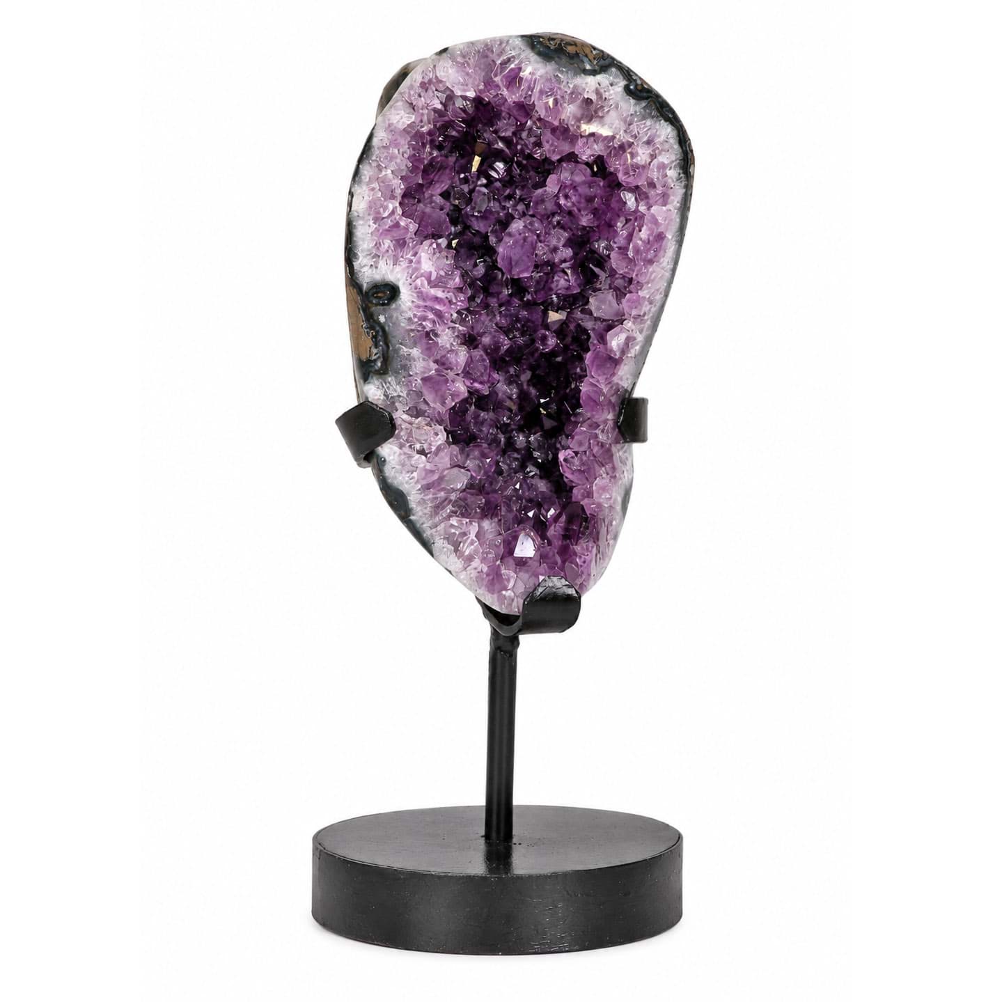 Amethyst Geoden auf Display, 23cm hoch (Uruguay)