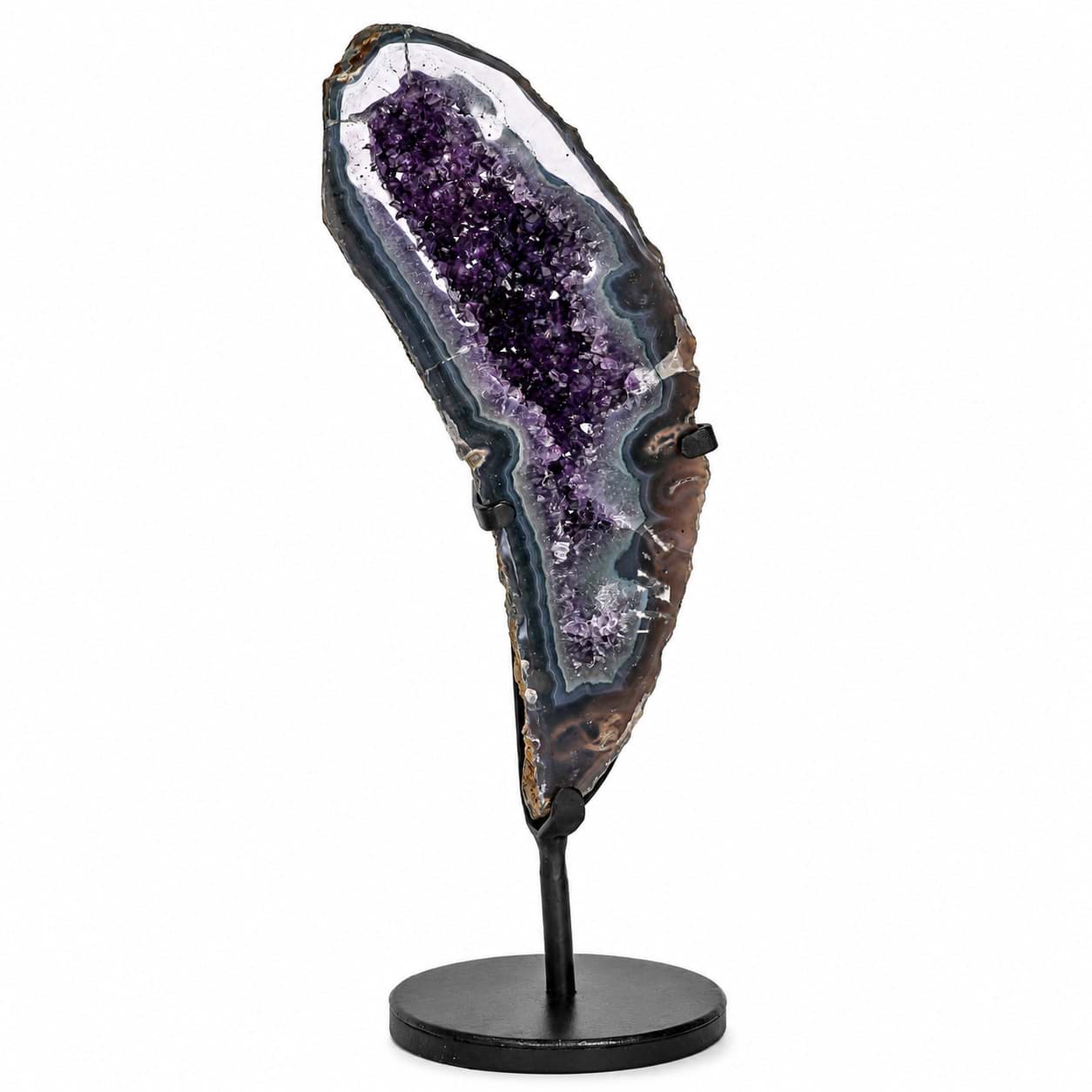 Amethyst Geoden auf Display, 37.5cm hoch (Uruguay)