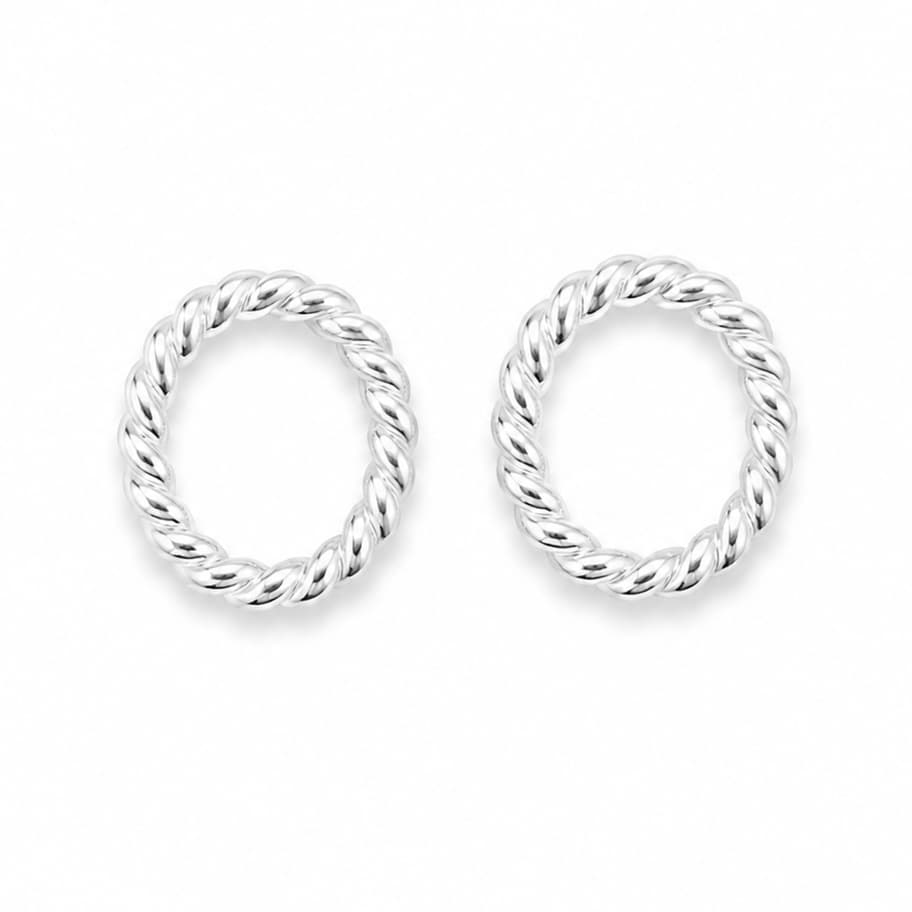 Ringe Oval gedreht 9.5x8mm, Silber 925