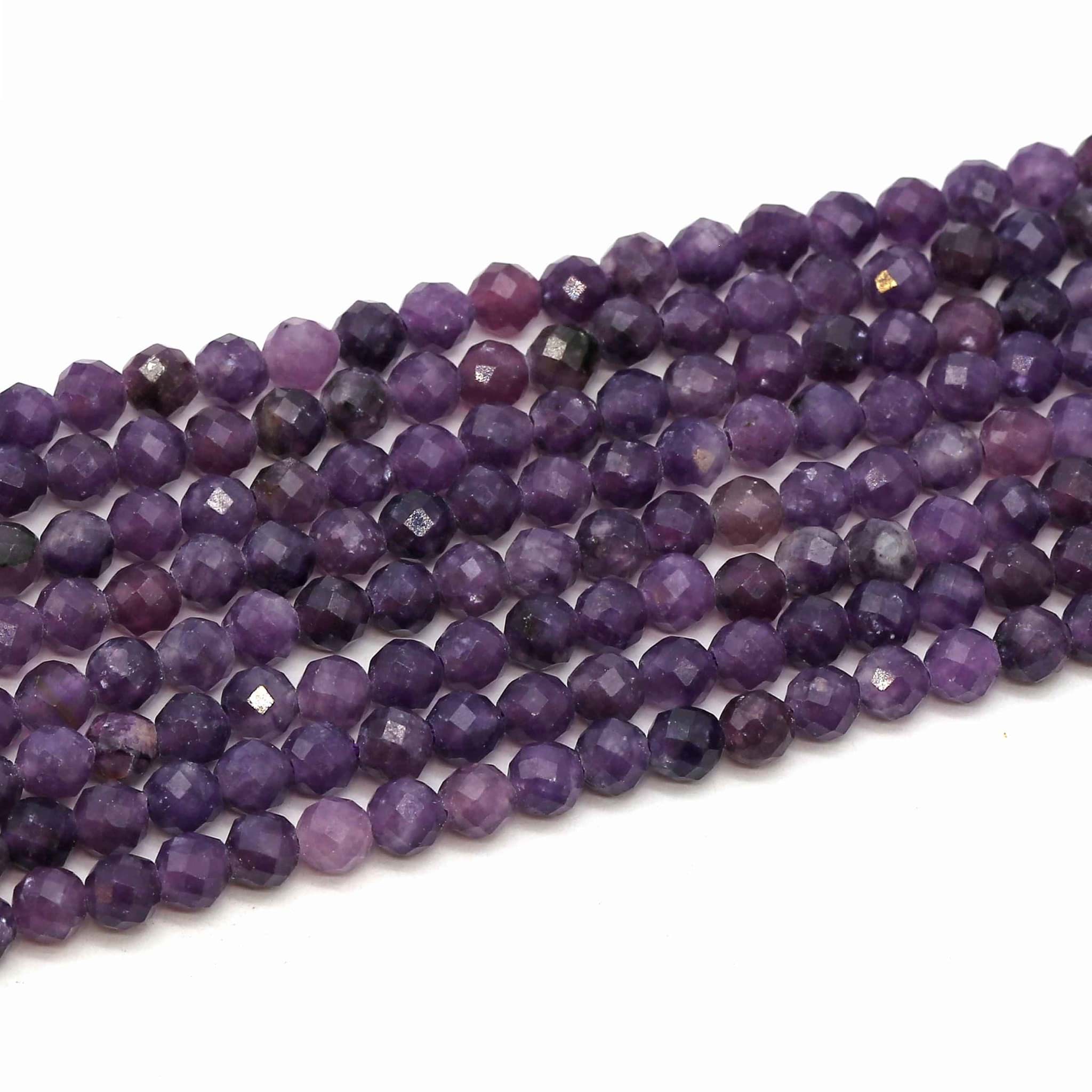 Lepidolith fac. Kugeln  4mm Strang