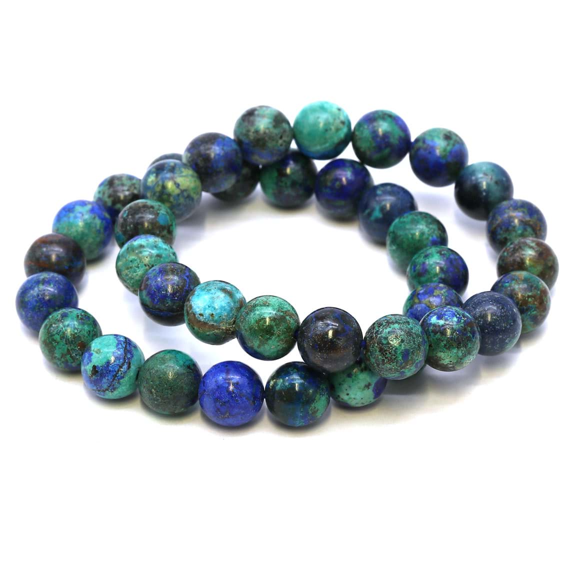 Bracciale di Azurite-malachite da 10 mm