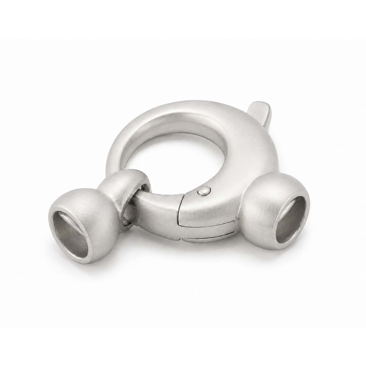 Verschluss Karabiner Rund 14mm silber matt