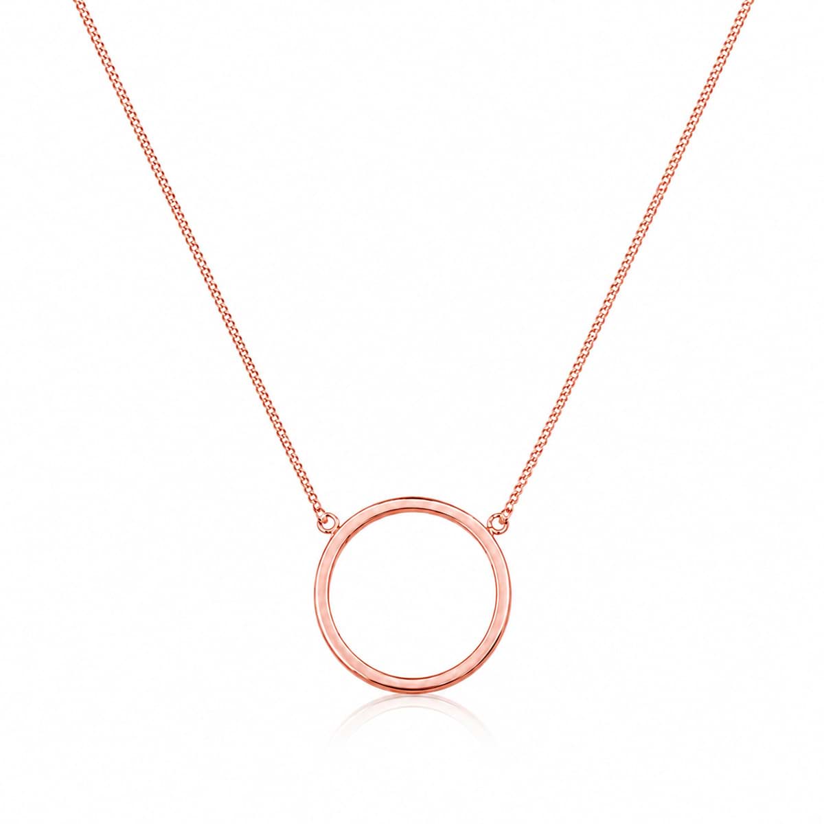 Collana "Circle 20x2mm" 40+3cm, oro rosa 1 micron